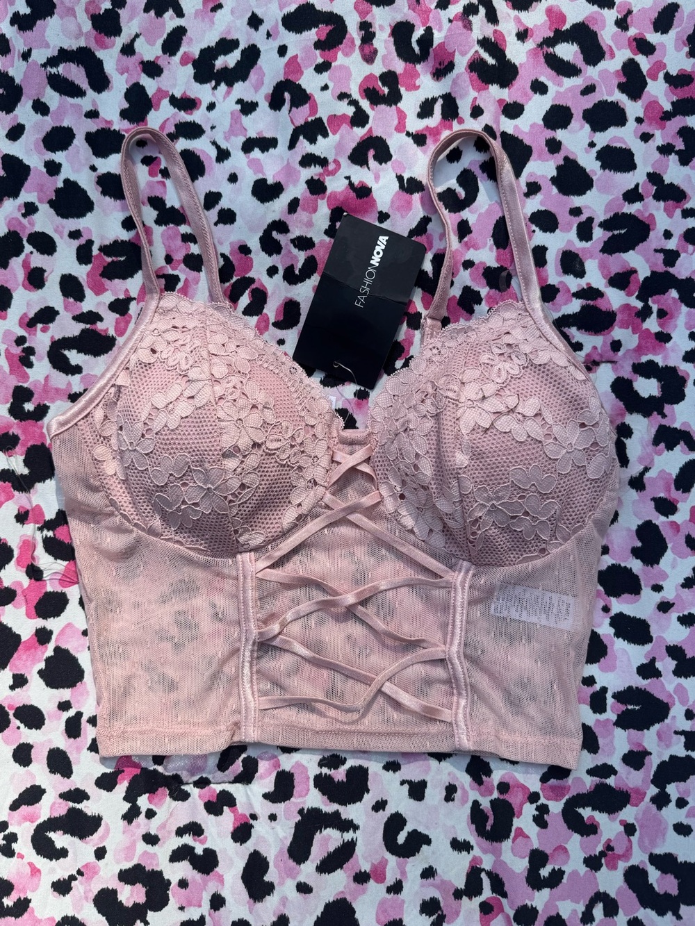 Fashion Nova Nude Lace Bralette